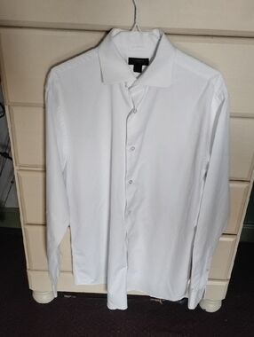 Express Men's Premium Woven Cloth. Long Sleeve  Button Up Dress Shirt.